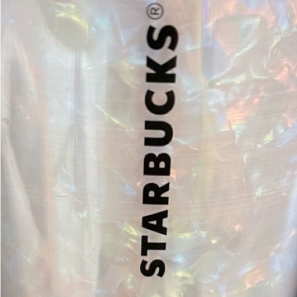 NWT Starbucks Venti Iridescent Groovy Tumbler 24 oz Cold Drinks with straw - Picture 2 of 2